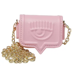 Chiara Ferragni Logo Debossed Chain-Linked Clutch Bag