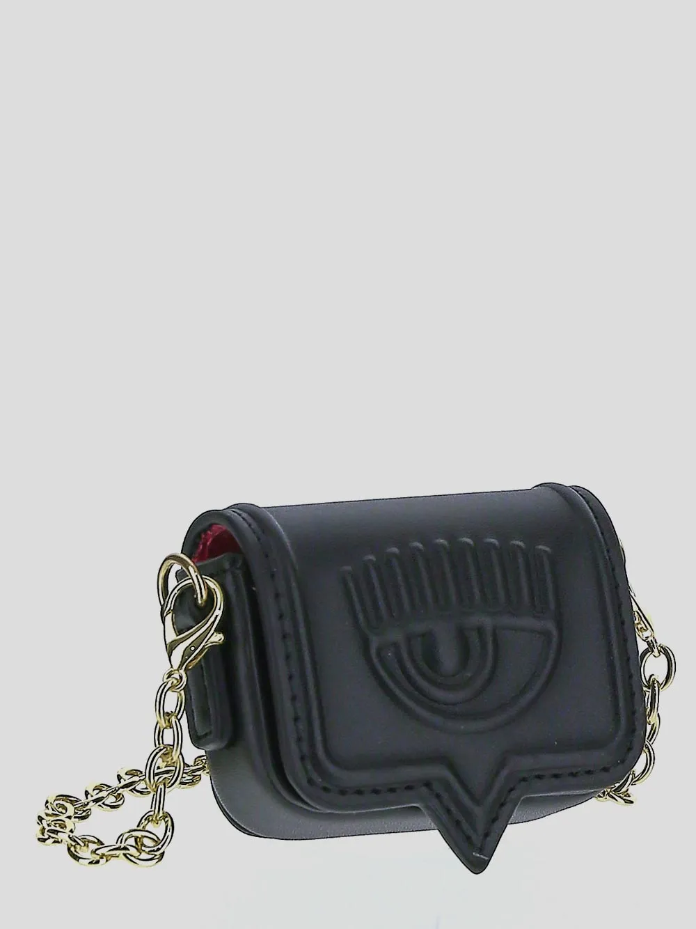 Chiara Ferragni Logo Debossed Chain-Linked Clutch Bag