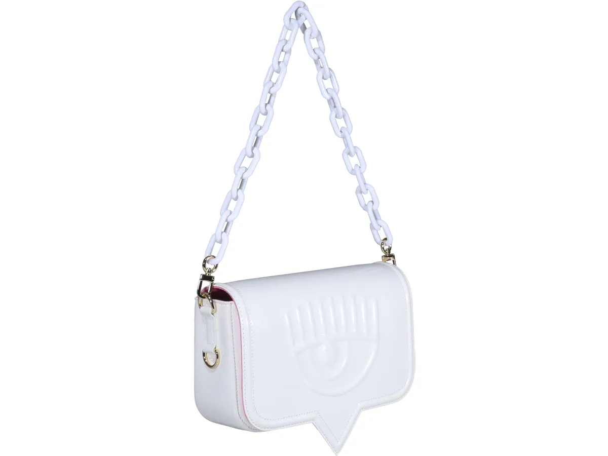 Chiara Ferragni Logo Embossed Chain-Link Shoulder Bag