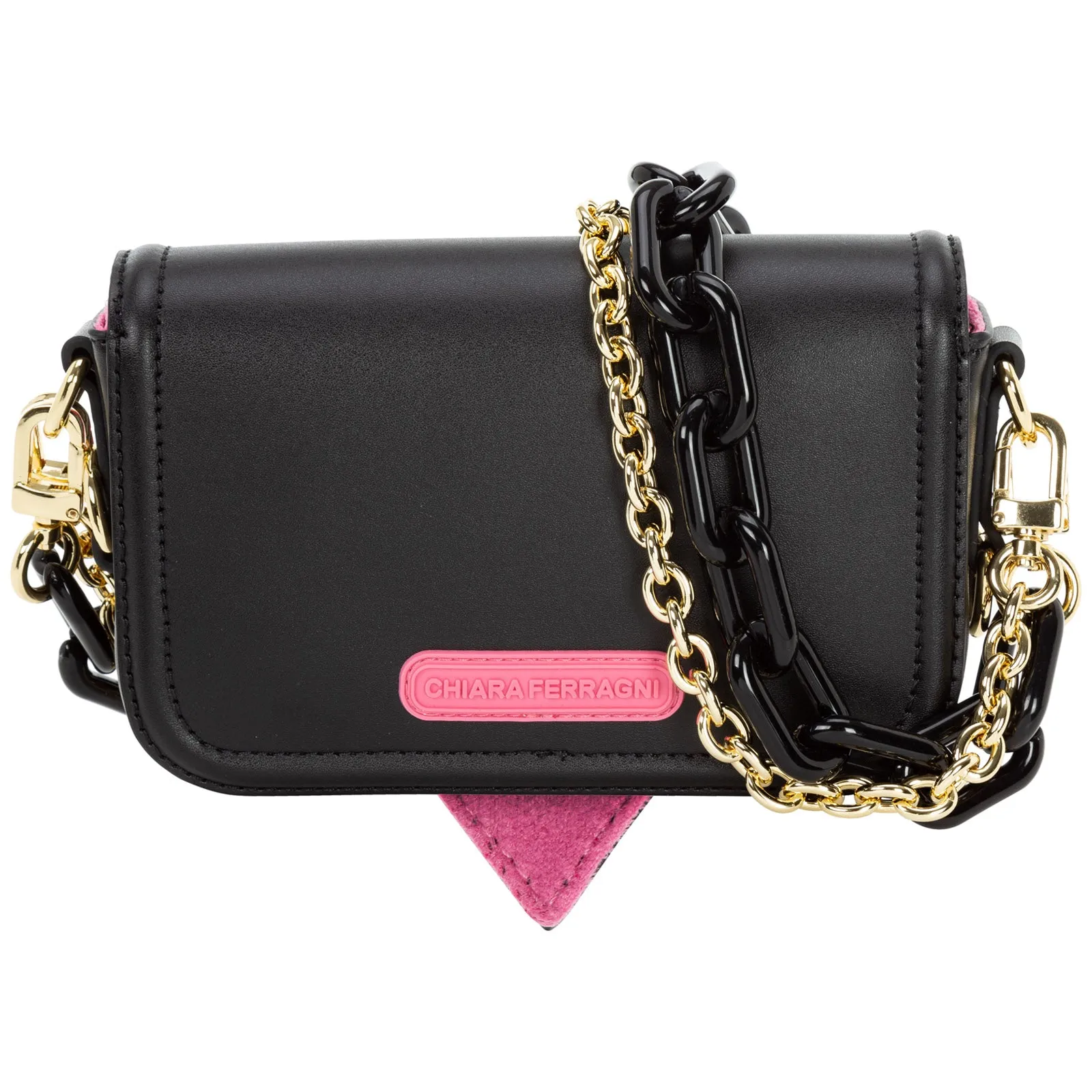 Chiara Ferragni Logo Embossed Chain-Linked Crossbody Bag