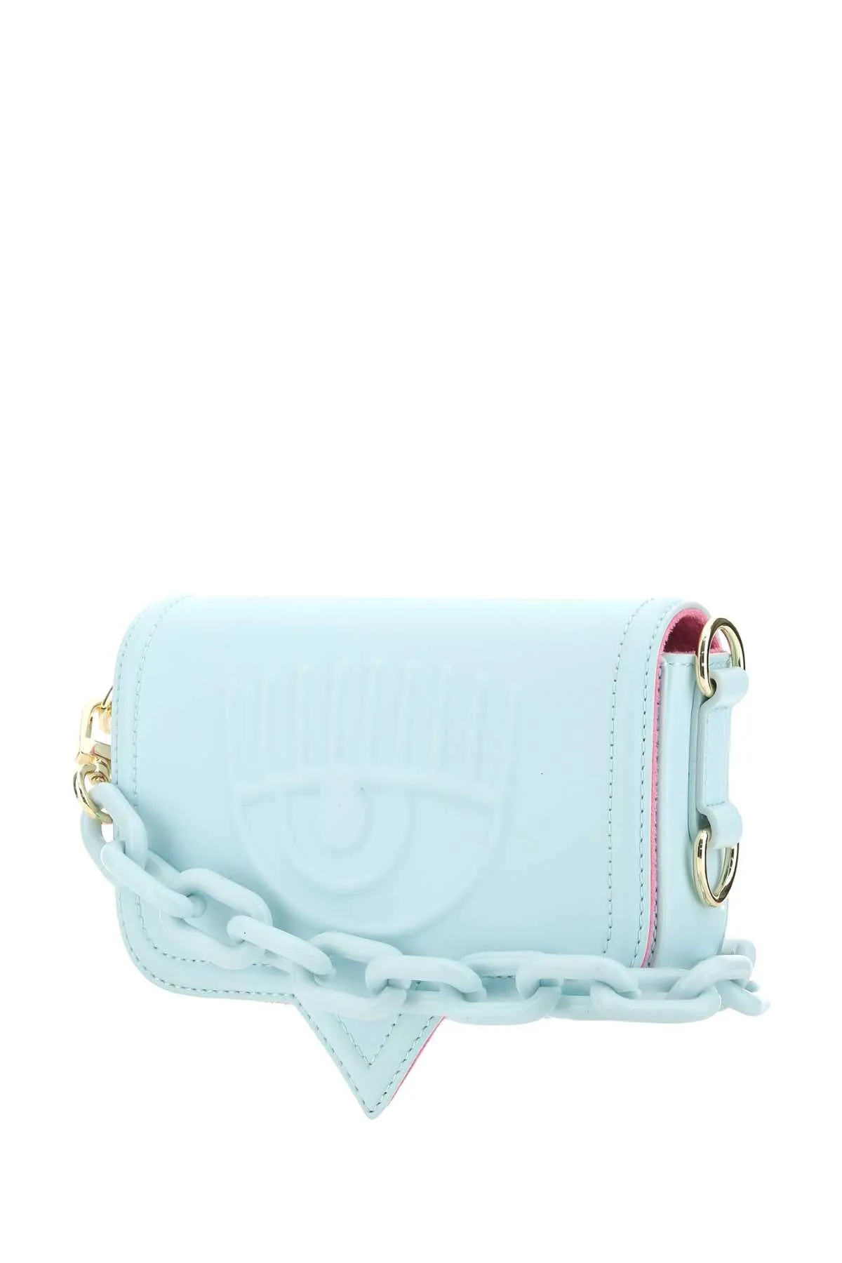 Chiara Ferragni Logo Embossed Chain-Linked Crossbody Bag