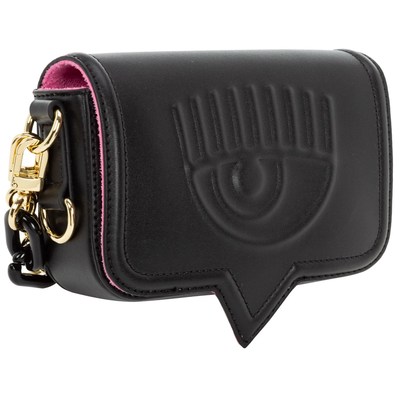 Chiara Ferragni Logo Embossed Chain-Linked Crossbody Bag