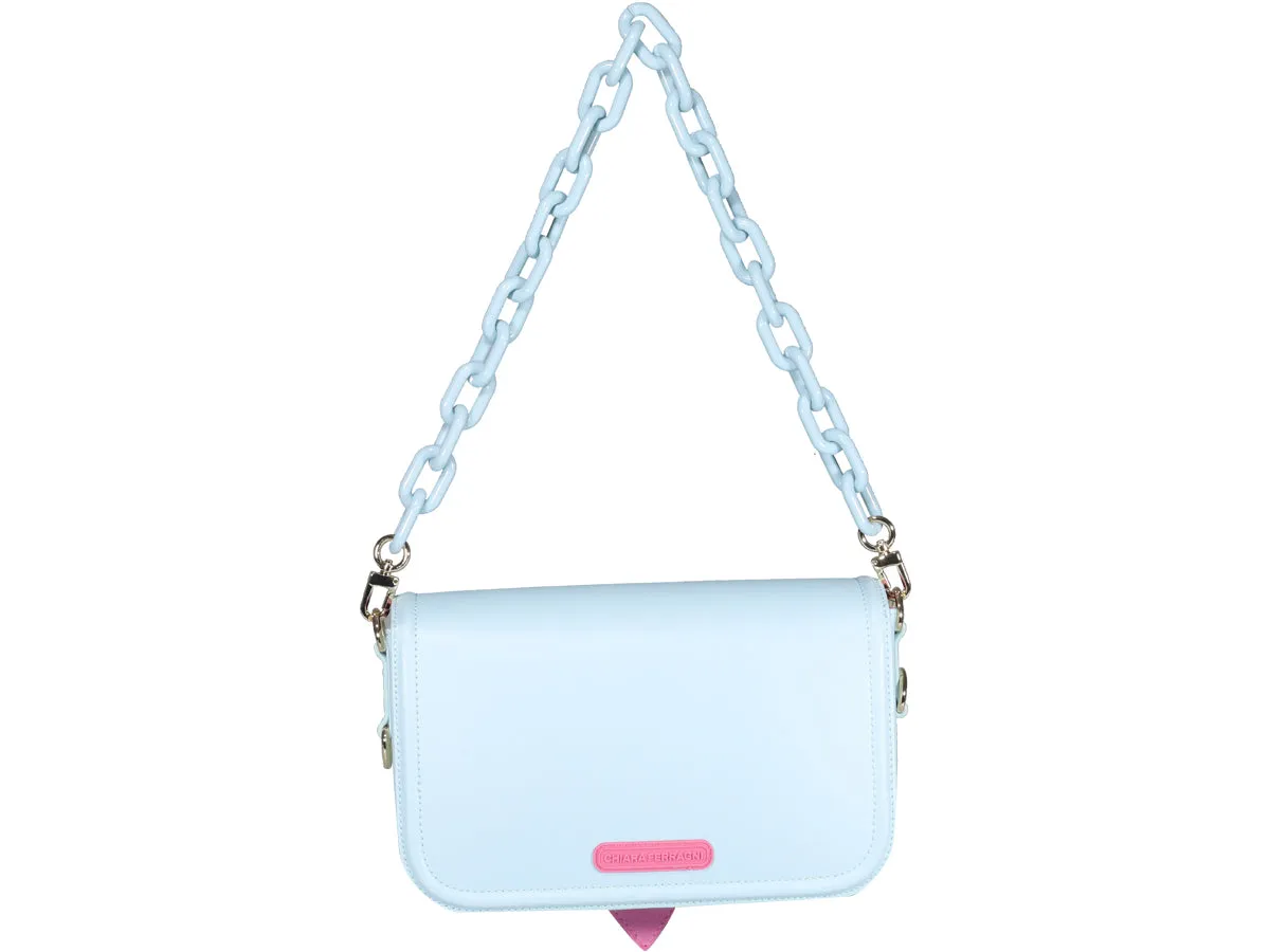 Chiara Ferragni Logo-Embossed Chain-Linked Shoulder Bag