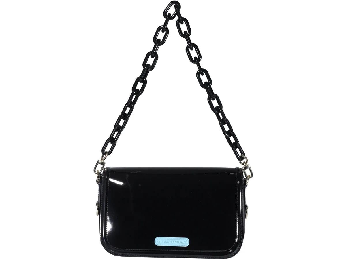 Chiara Ferragni Logo-Embossed Chain-Linked Shoulder Bag