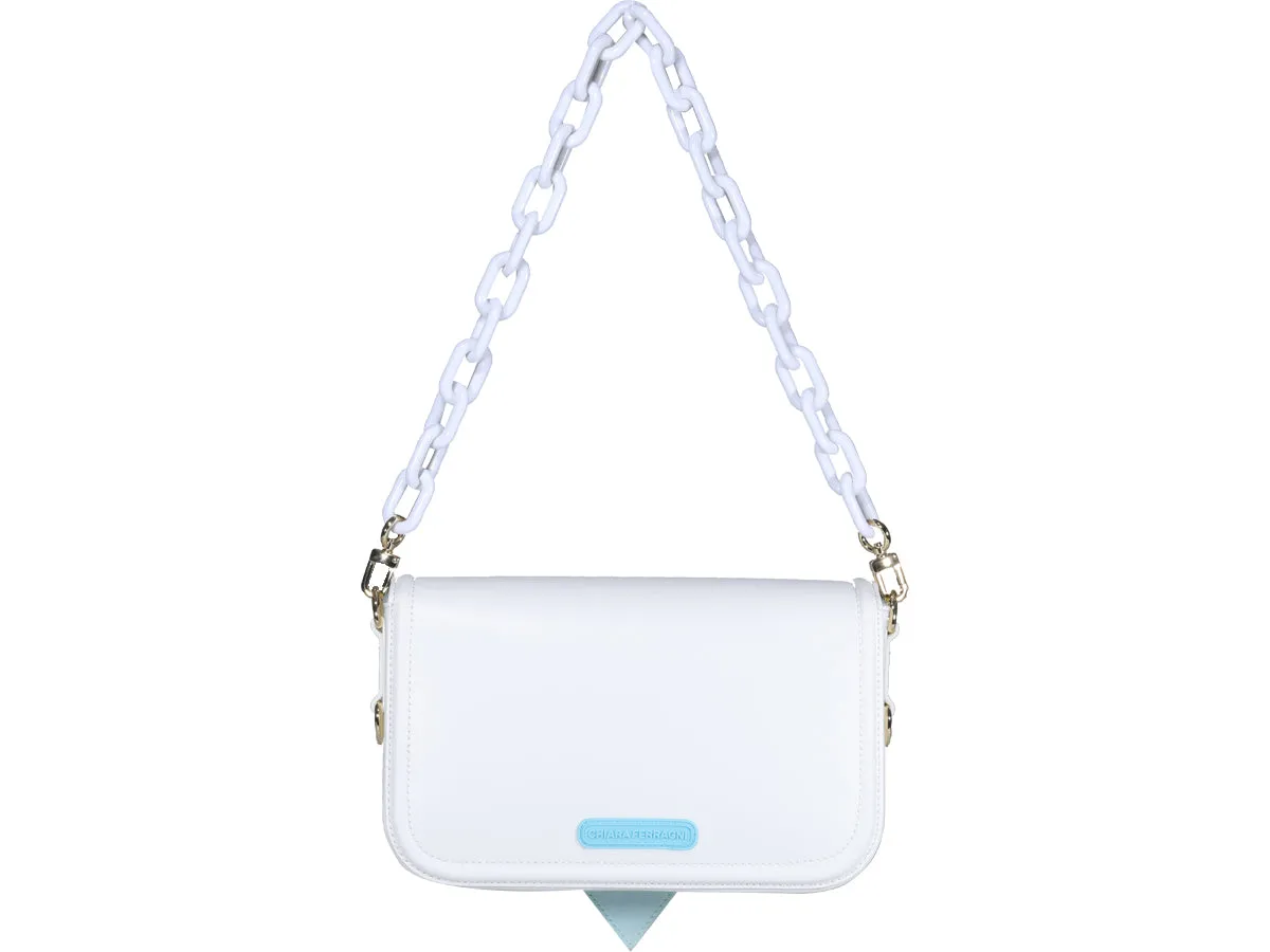Chiara Ferragni Logo-Embossed Chain-Linked Shoulder Bag