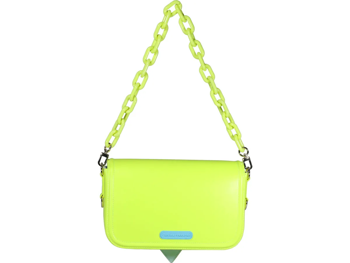 Chiara Ferragni Logo-Embossed Chain-Linked Shoulder Bag
