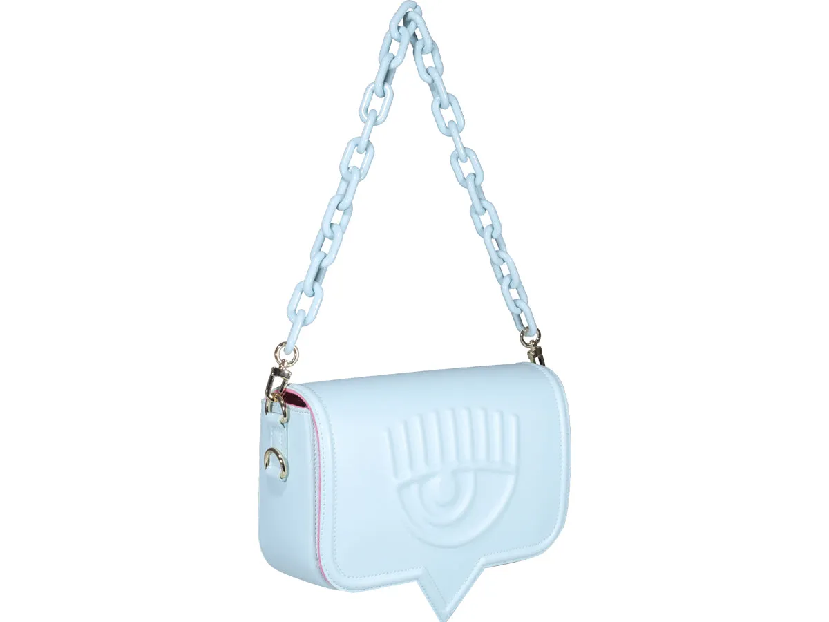 Chiara Ferragni Logo-Embossed Chain-Linked Shoulder Bag
