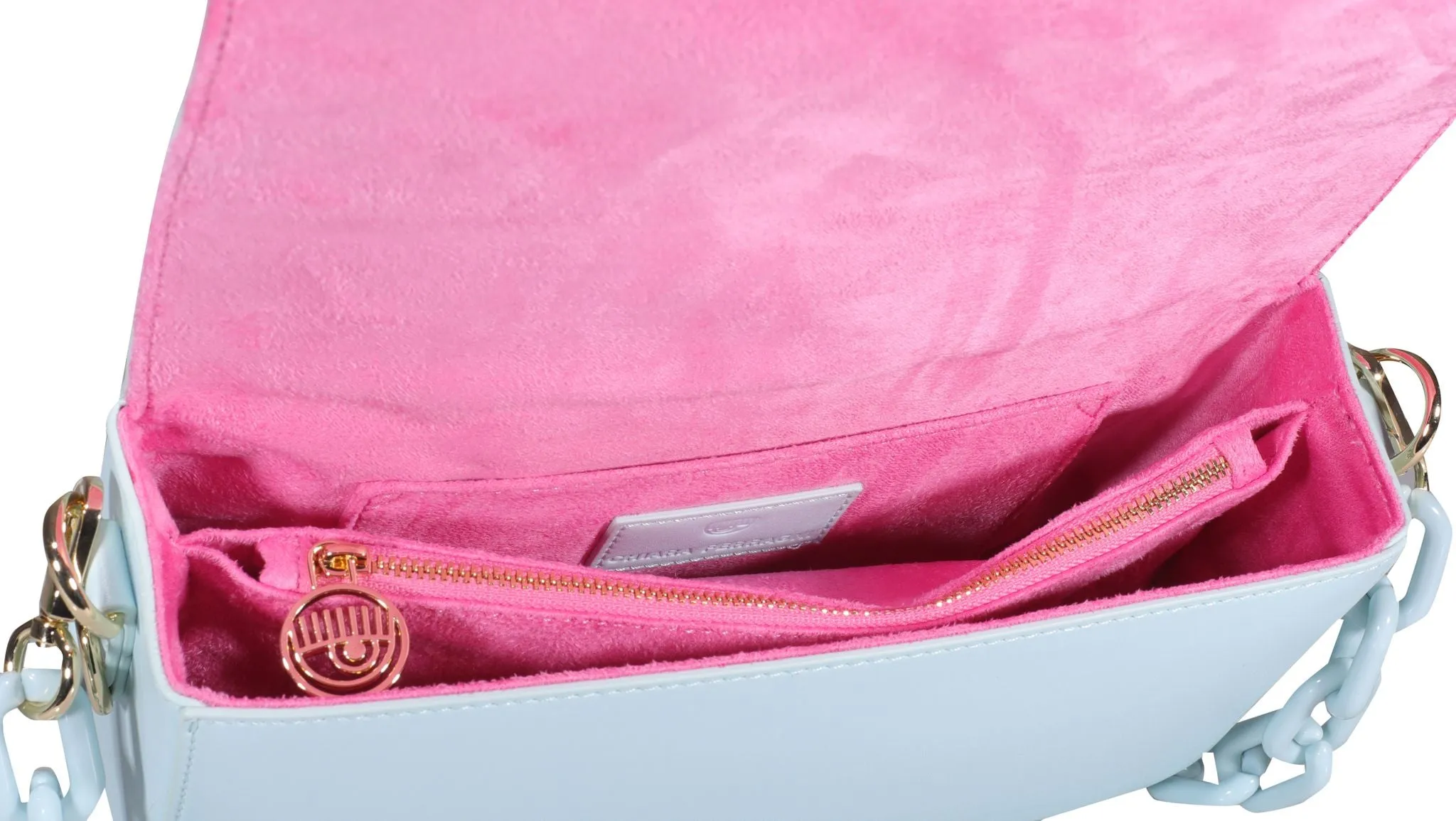 Chiara Ferragni Logo-Embossed Chain-Linked Shoulder Bag