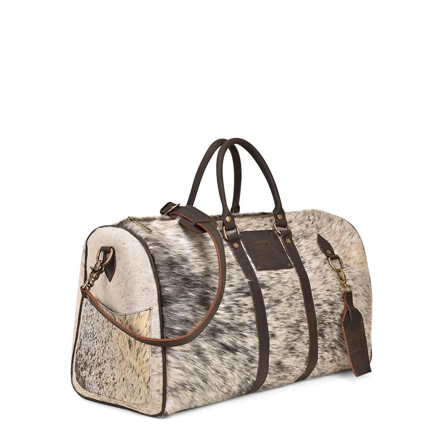 Corral Womens D1297 White Hair-on-hide 20 Liter Travel Large Duffel Bag 1 BG
