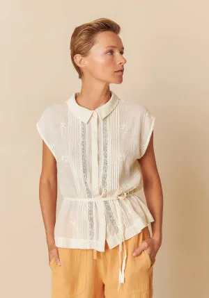 Cotton Embroidered S Bk225 Crudo