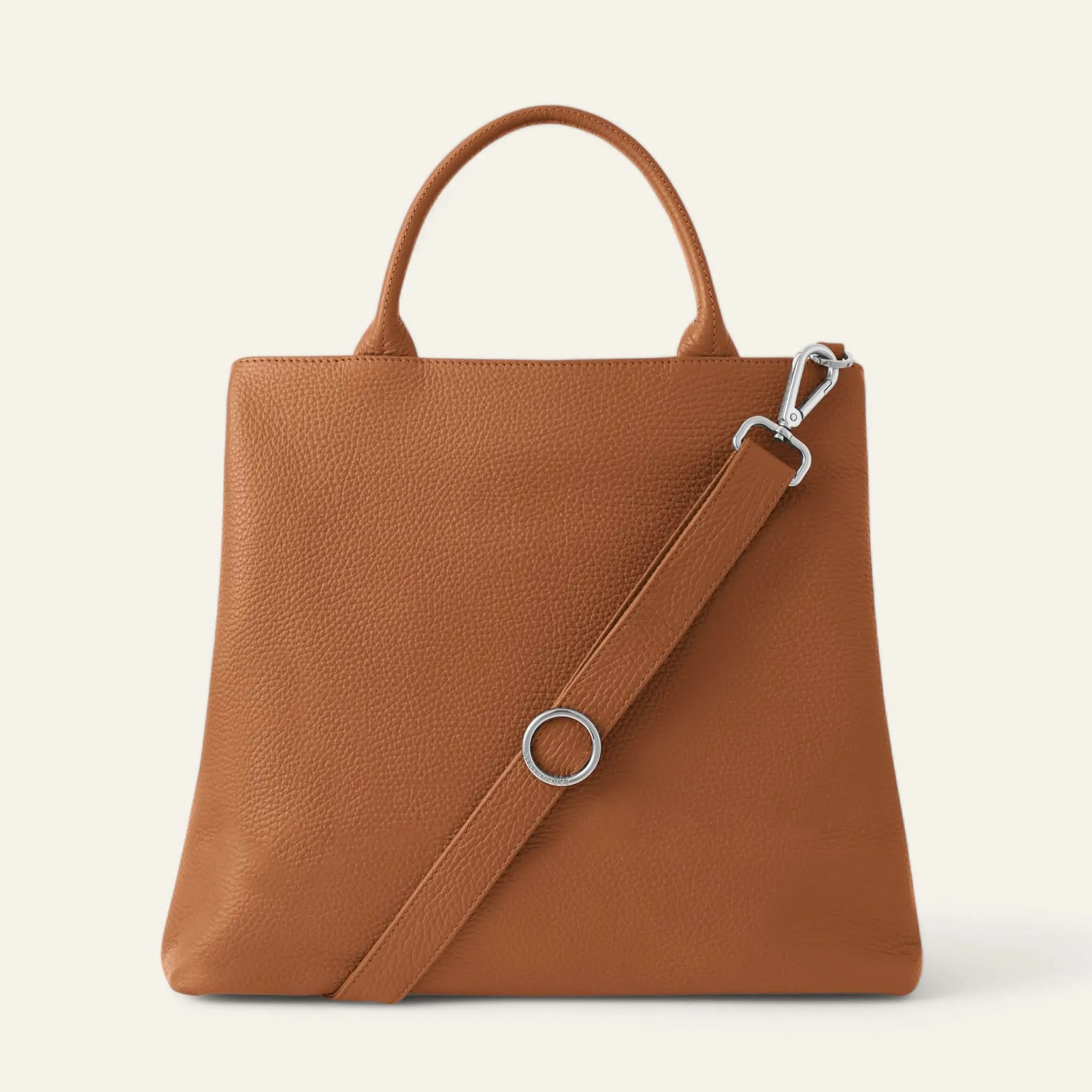 Dahlia Tote | Tan with Silver hardware