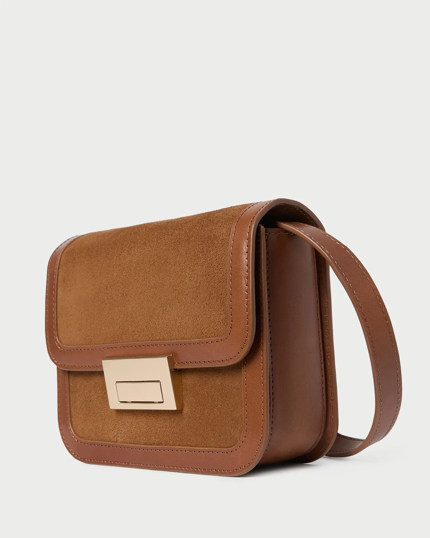 Desi Cacao Suede/Leather Crossbody