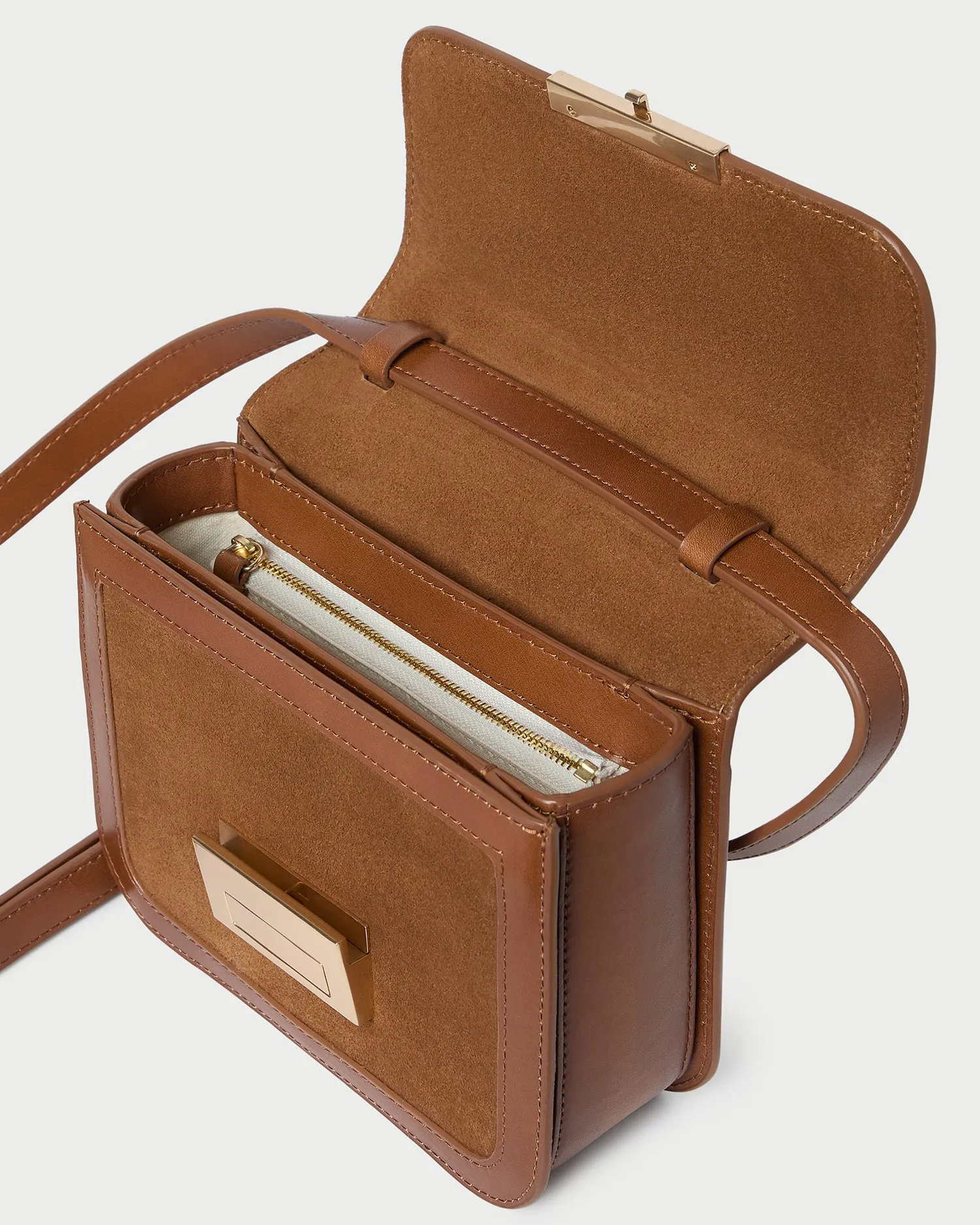 Desi Cacao Suede/Leather Crossbody