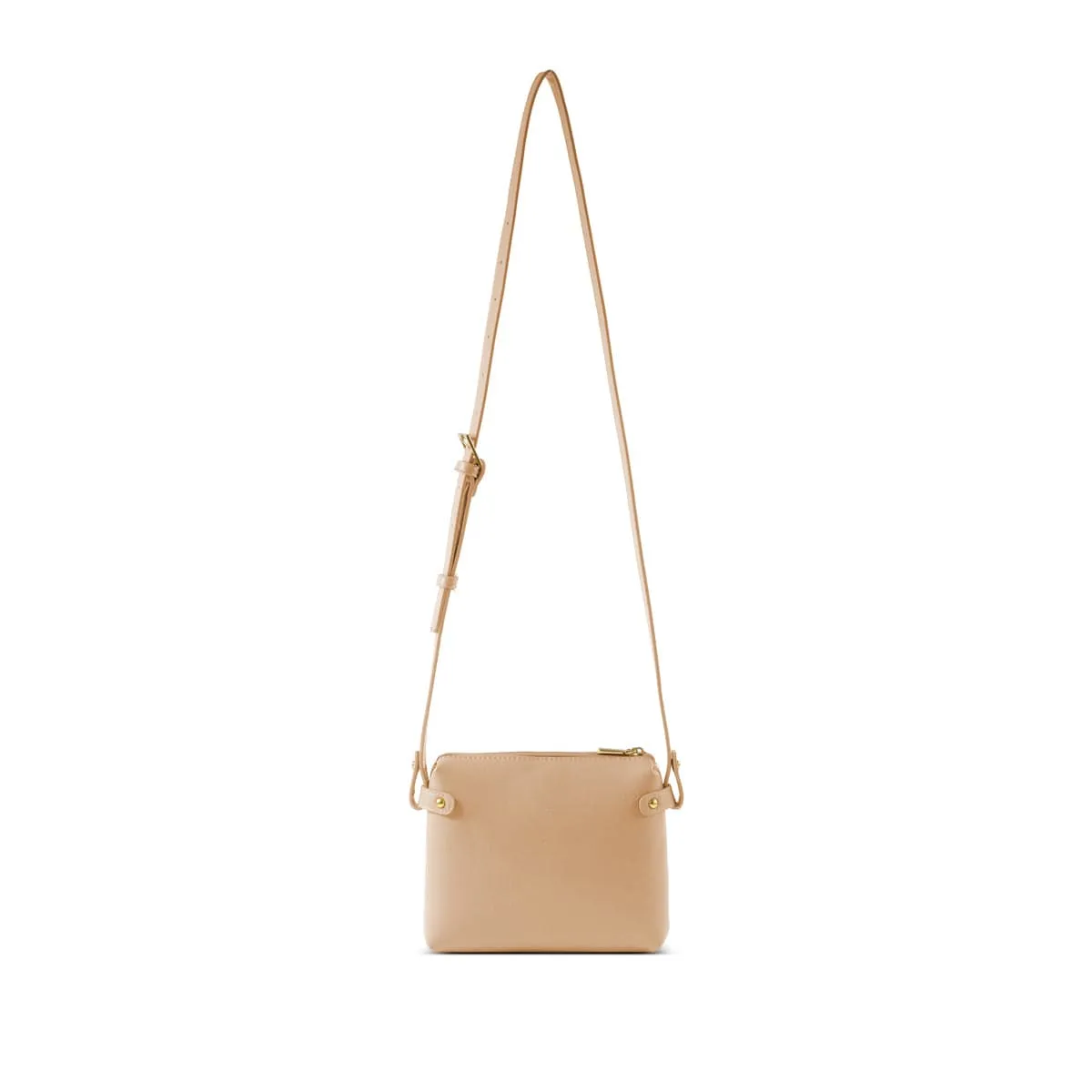 Diamond Vegan Leather Shoulder Bag | Sand