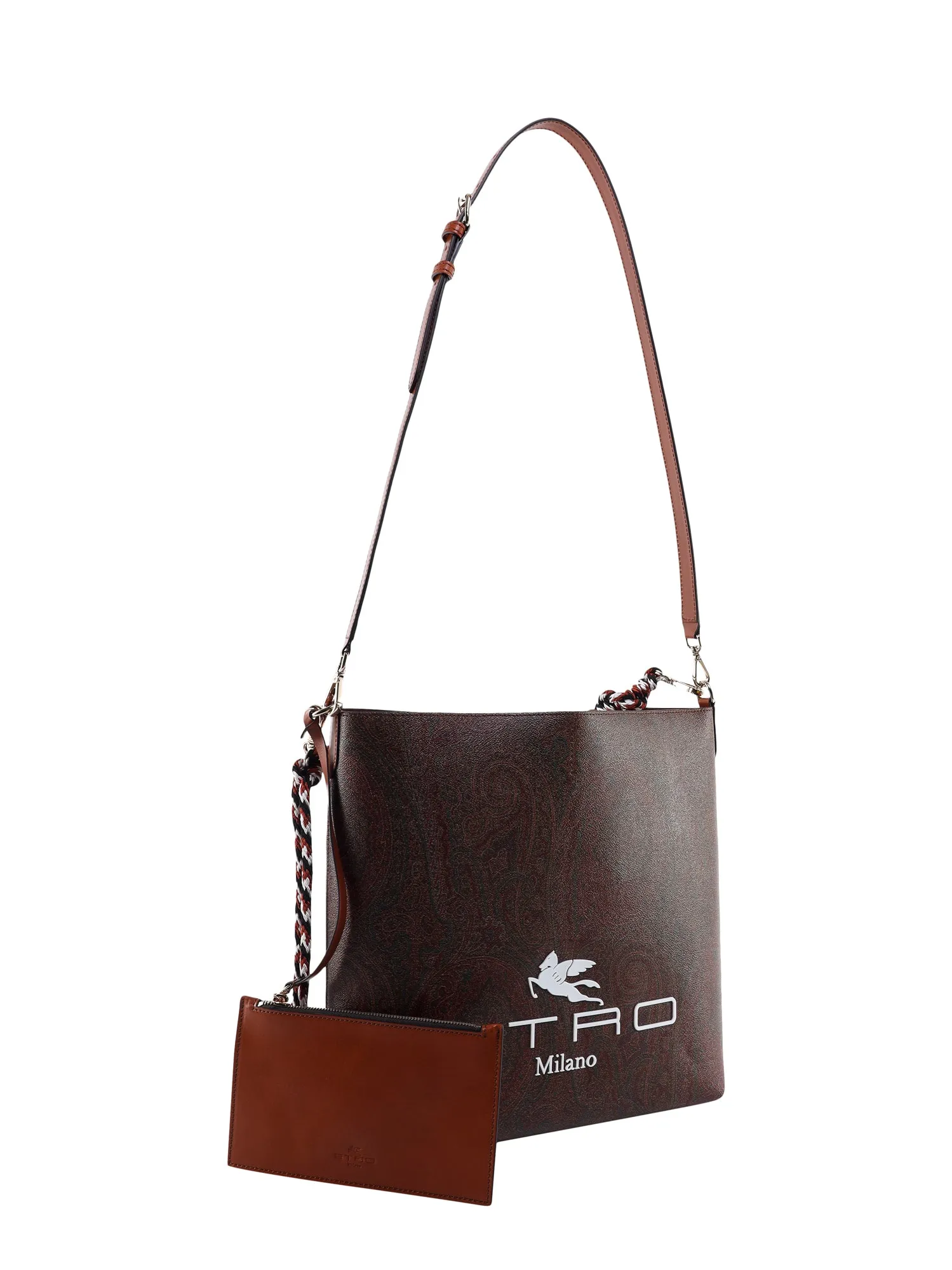 Etro Logo Print Top Handle Bag