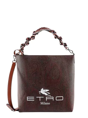 Etro Logo Print Top Handle Bag