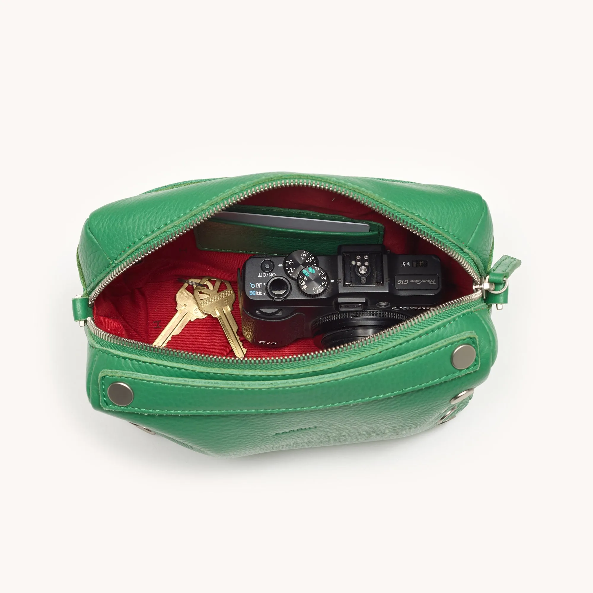 Evan Crossbody | Lime Zest/Brushed Silver | Sml