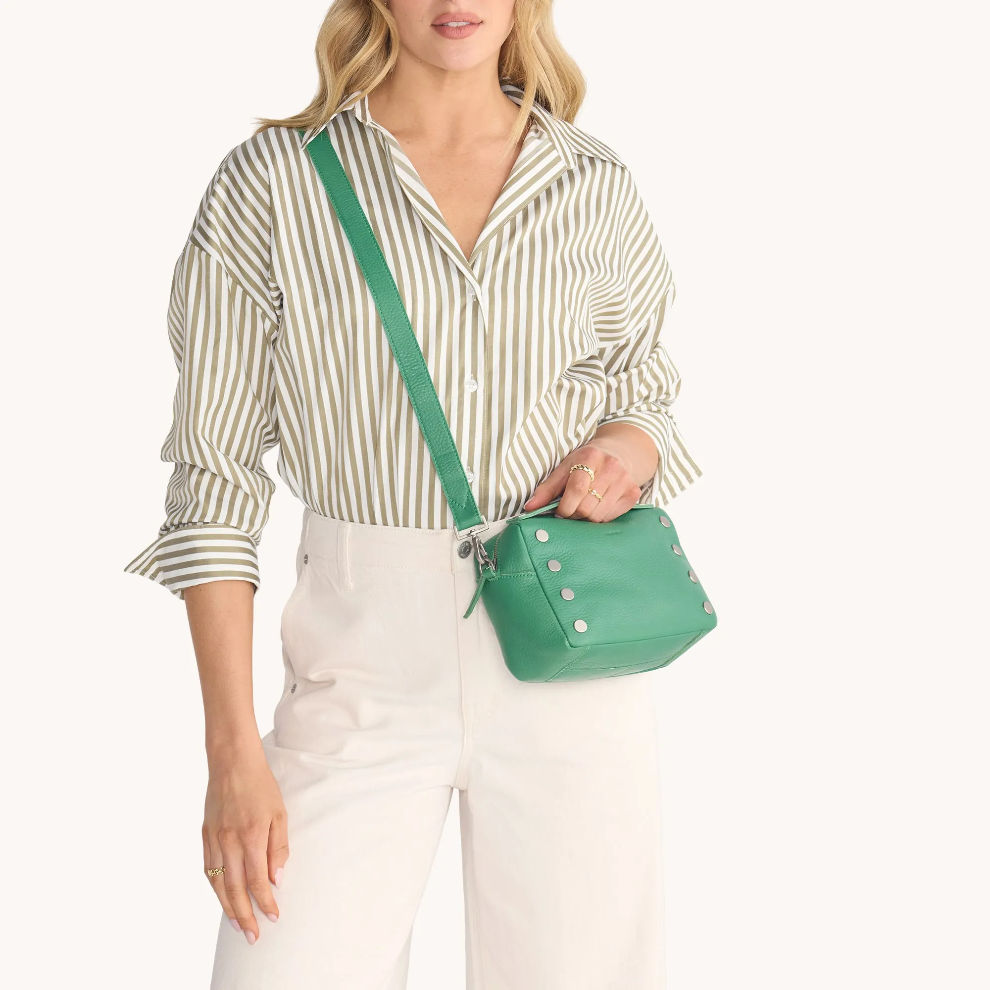 Evan Crossbody | Lime Zest/Brushed Silver | Sml