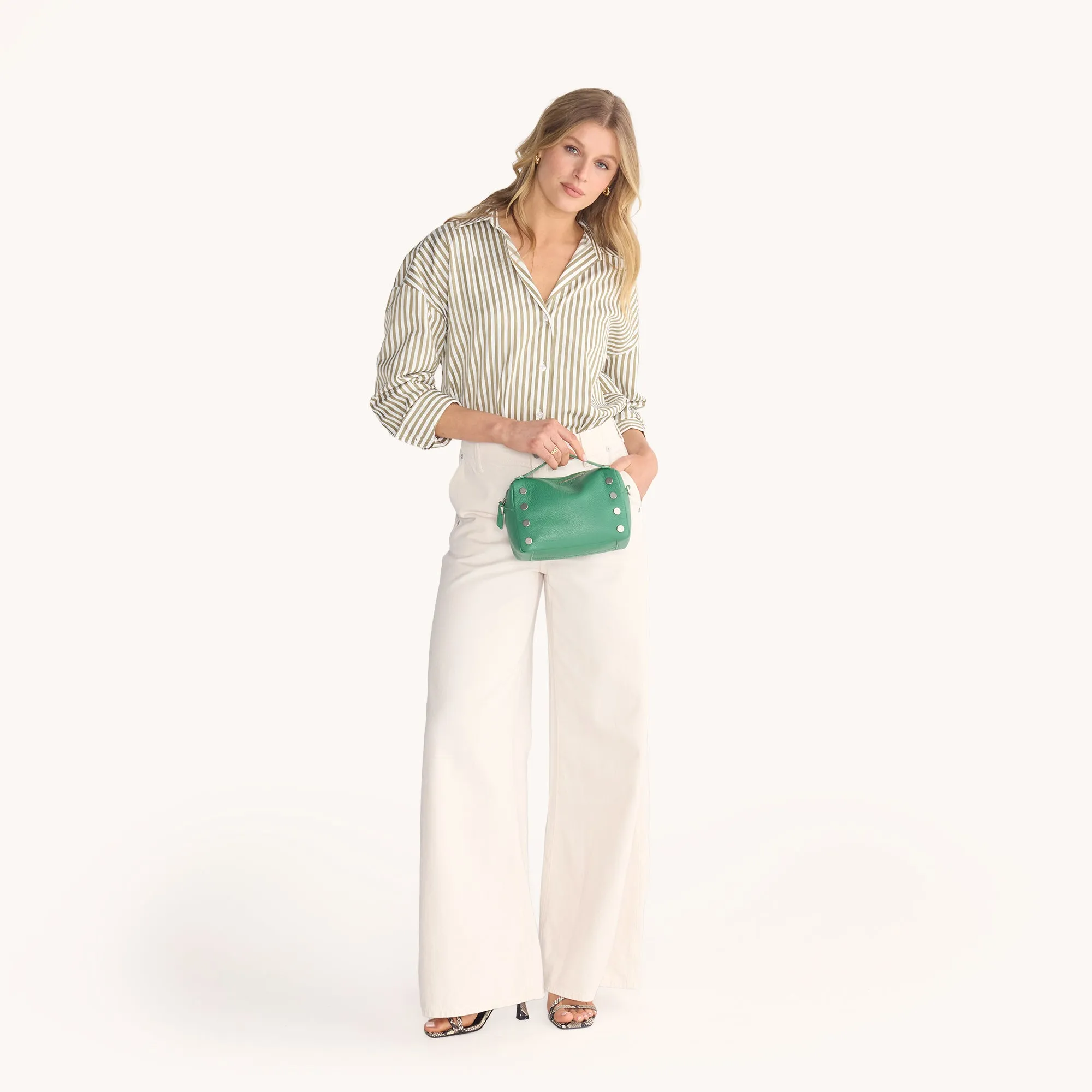 Evan Crossbody | Lime Zest/Brushed Silver | Sml