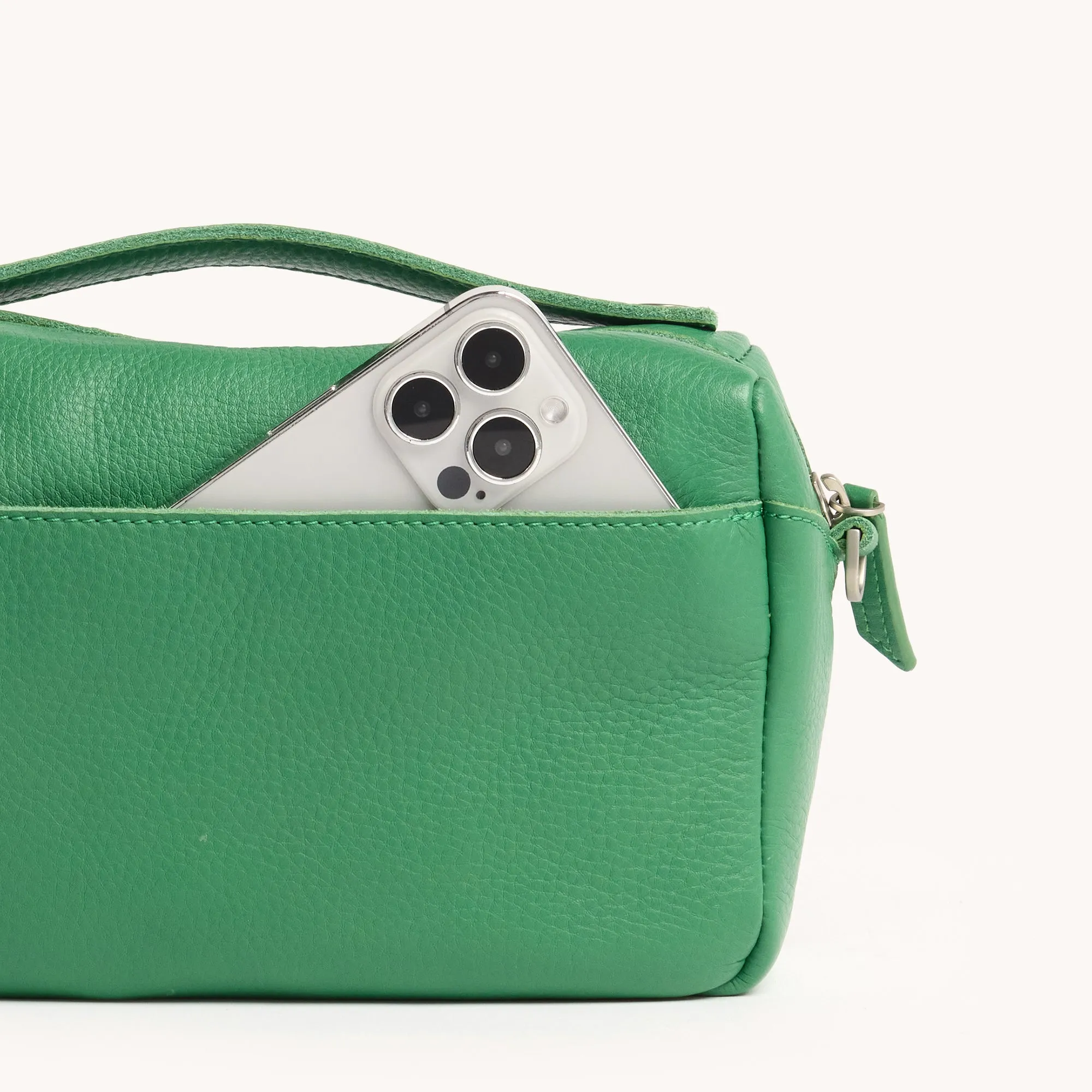 Evan Crossbody | Lime Zest/Brushed Silver | Sml