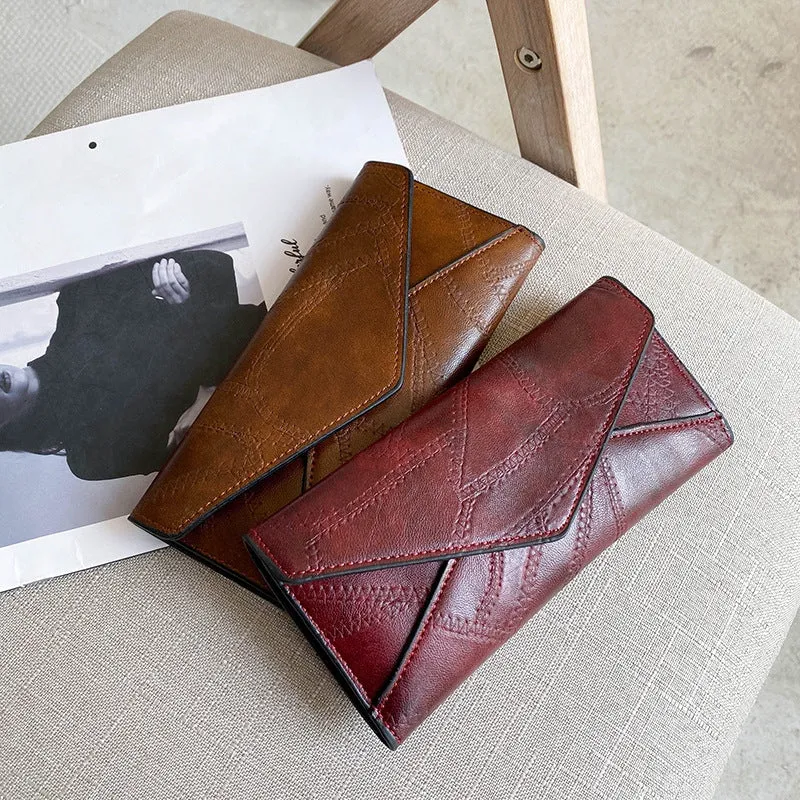 Fashion Long Wallet For Women Bill Wallet  Solid Color Large Capacity