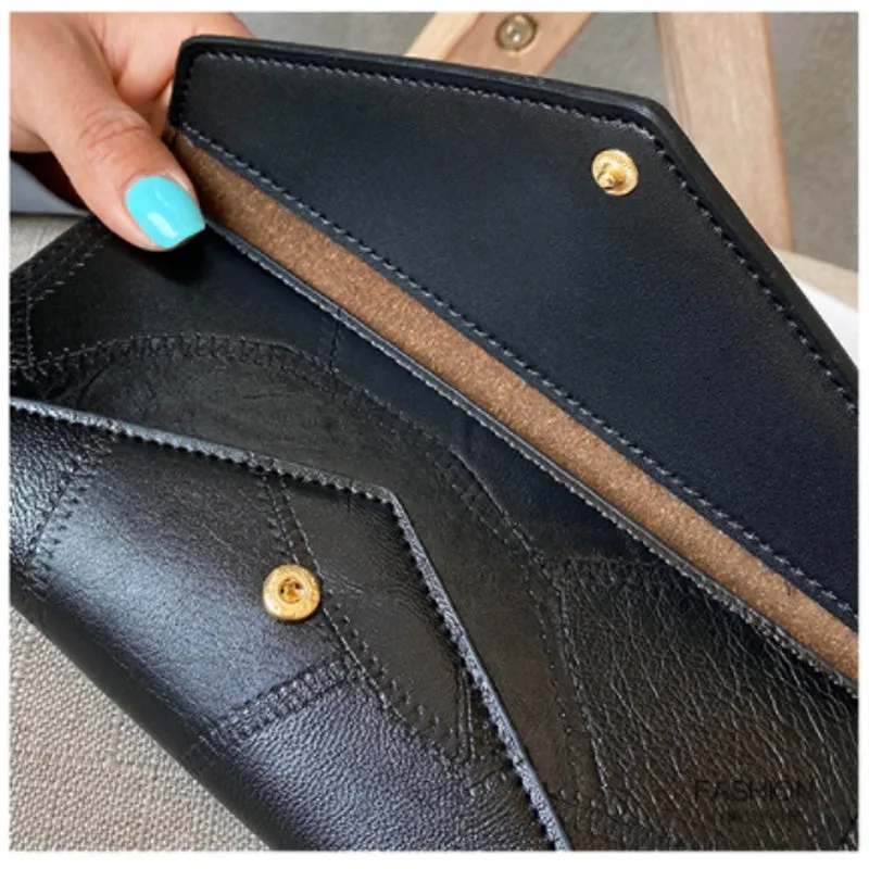 Fashion Long Wallet For Women Bill Wallet  Solid Color Large Capacity