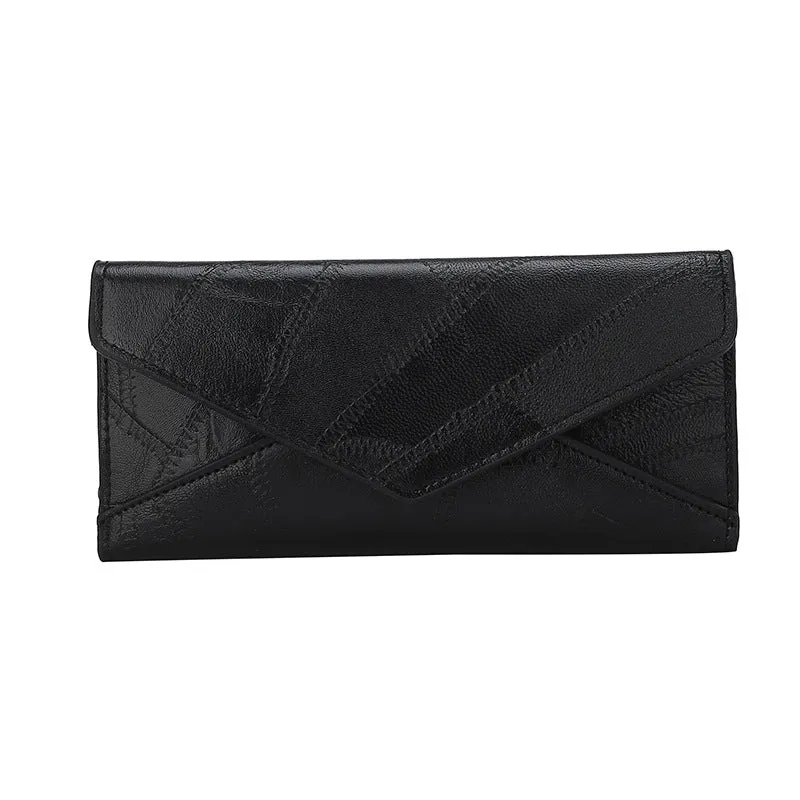 Fashion Long Wallet For Women Bill Wallet  Solid Color Large Capacity