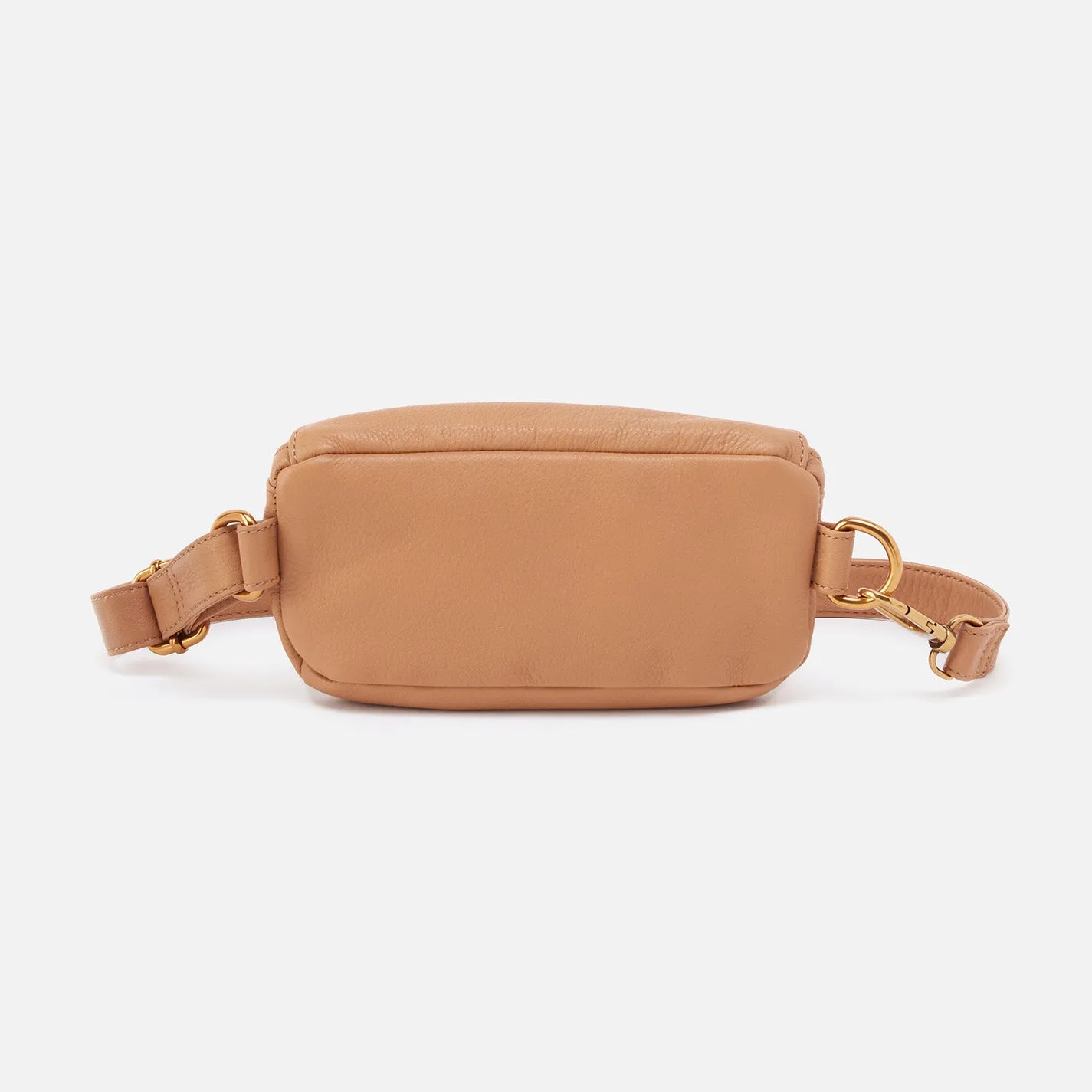 Fern Belt Bag In Pebbled Leather - Sandstorm