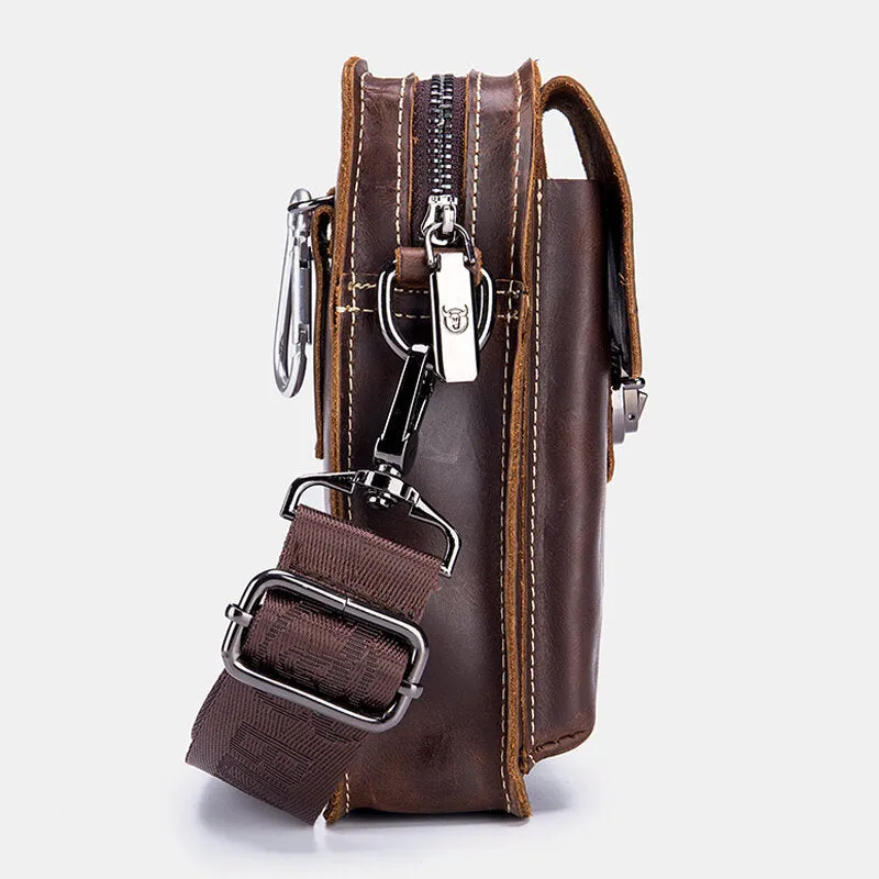 Genuine Leather Phone Bag Waist Bag Shoulder Bag All IN 1