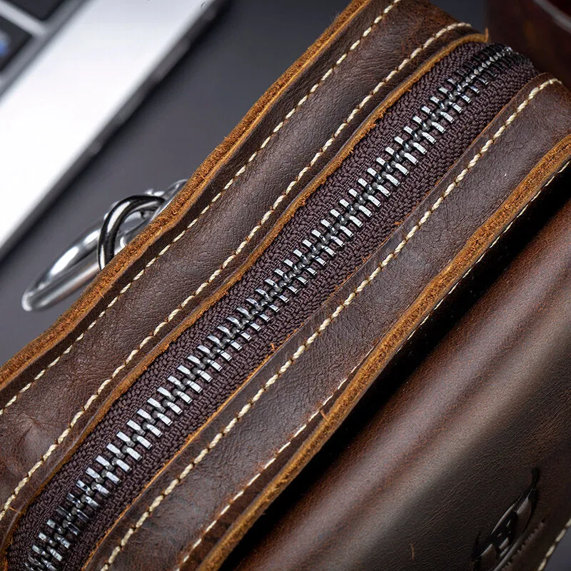 Genuine Leather Phone Bag Waist Bag Shoulder Bag All IN 1