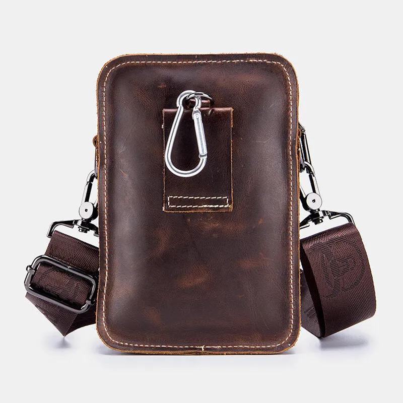 Genuine Leather Phone Bag Waist Bag Shoulder Bag All IN 1