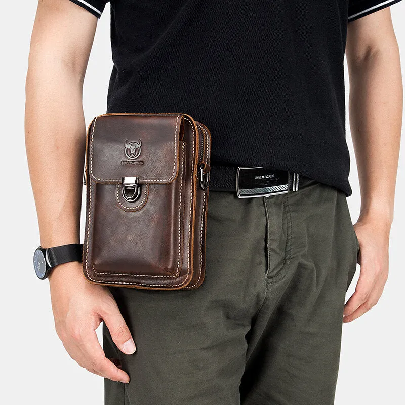 Genuine Leather Phone Bag Waist Bag Shoulder Bag All IN 1