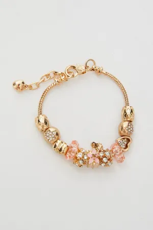 Gold Christmas Flower Charm Gold Plating Bracelet