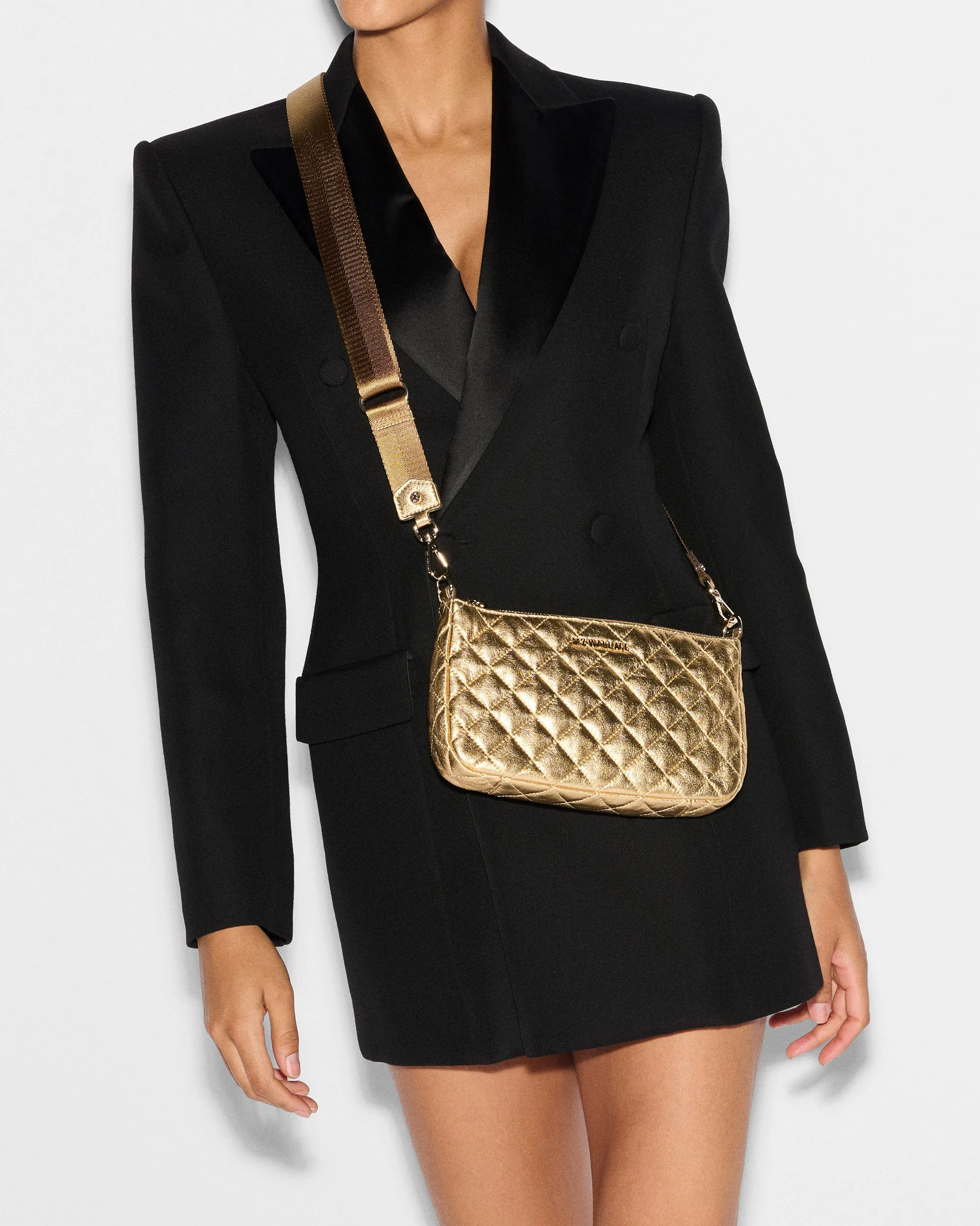 Gold Multi Sequin Crosby Convertible Crossbody