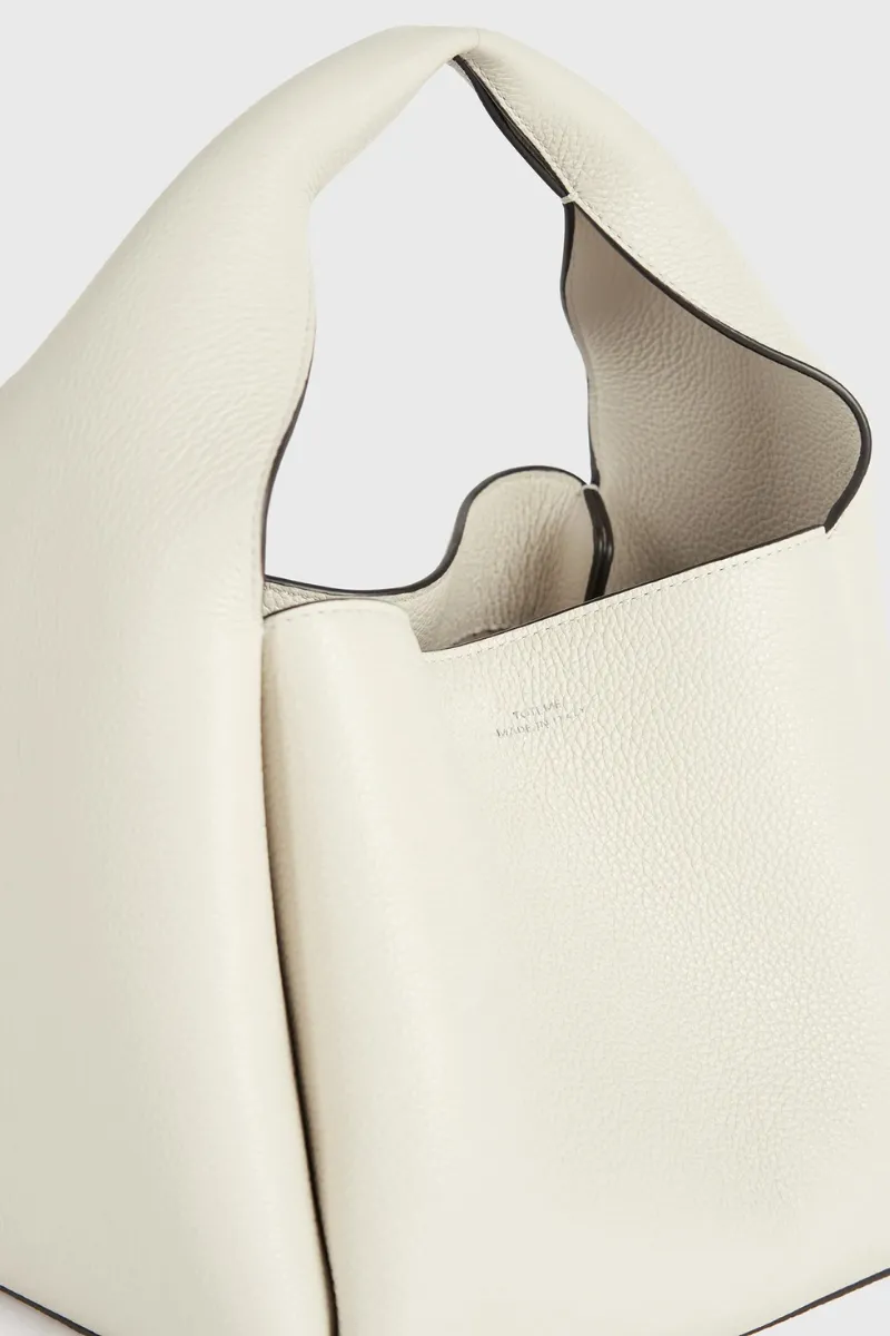 Grained-Leather Bucket Bag