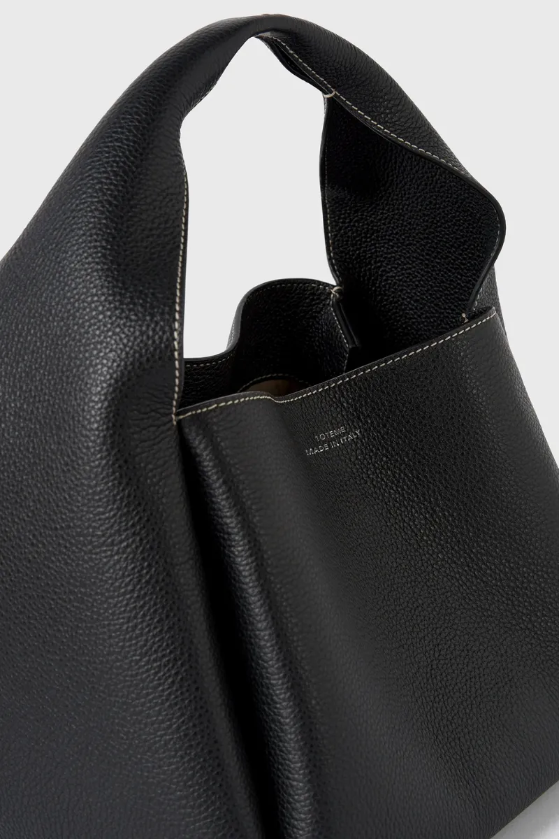 Grained-Leather Bucket Bag