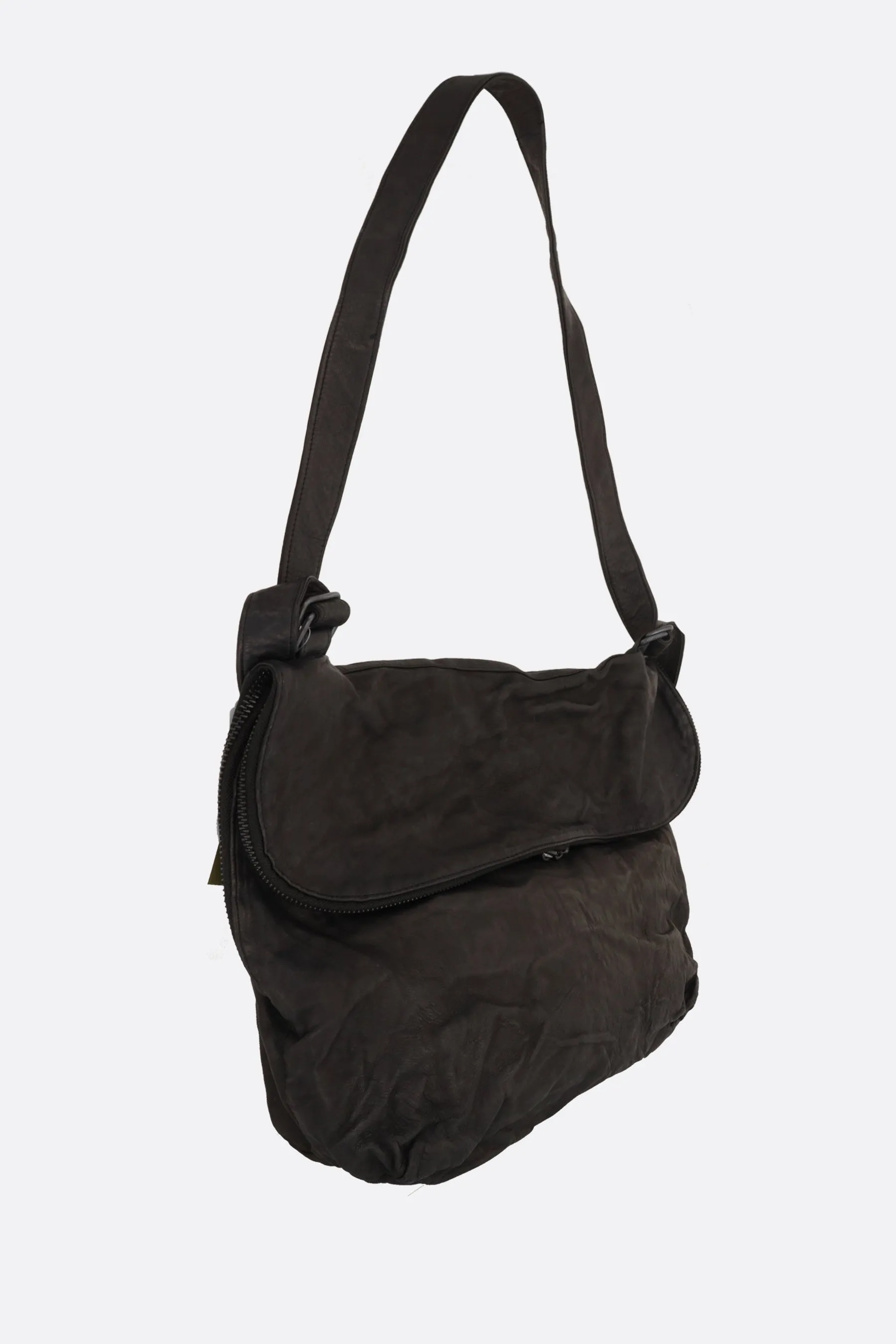 grainy leather crossbody bag