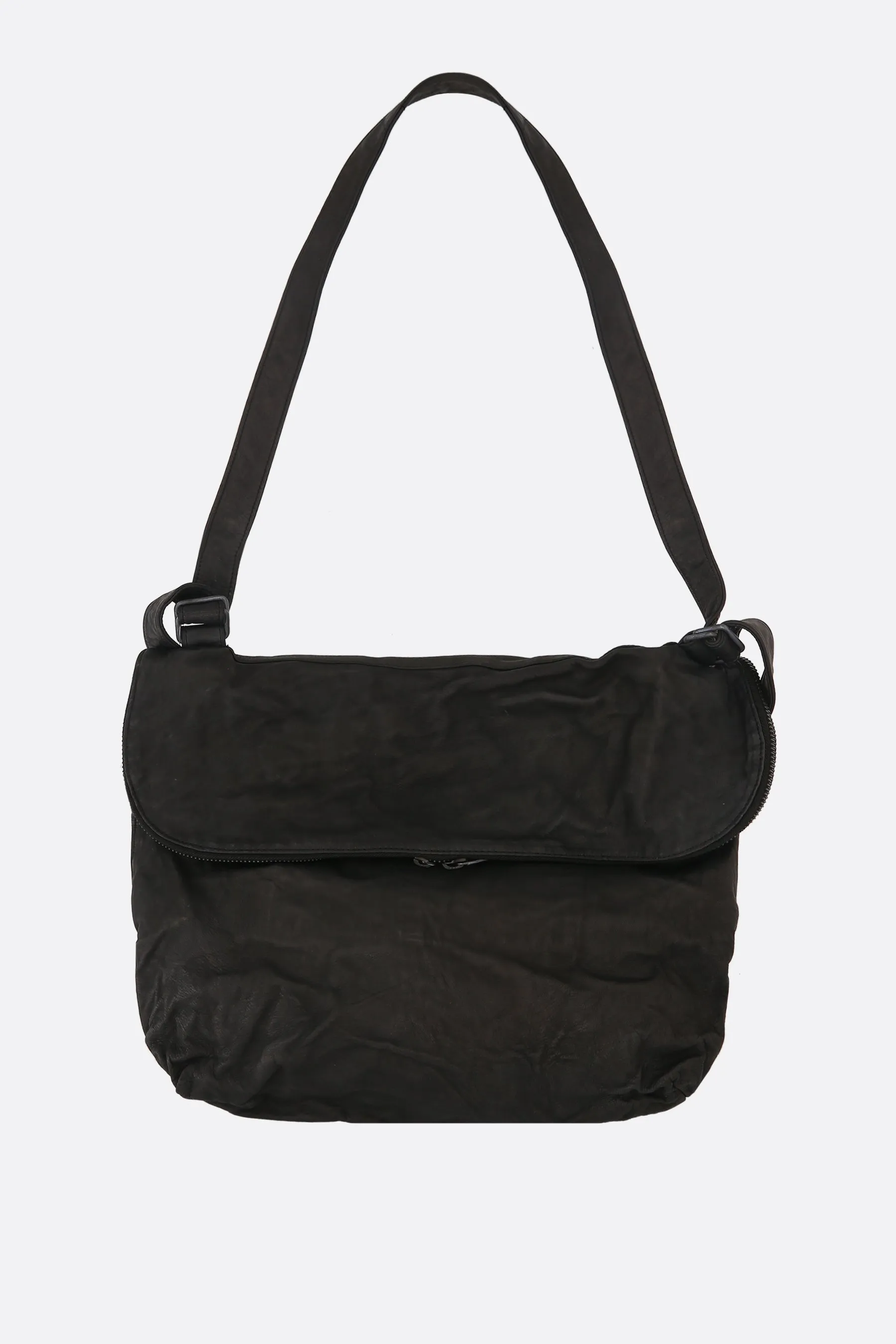 grainy leather crossbody bag