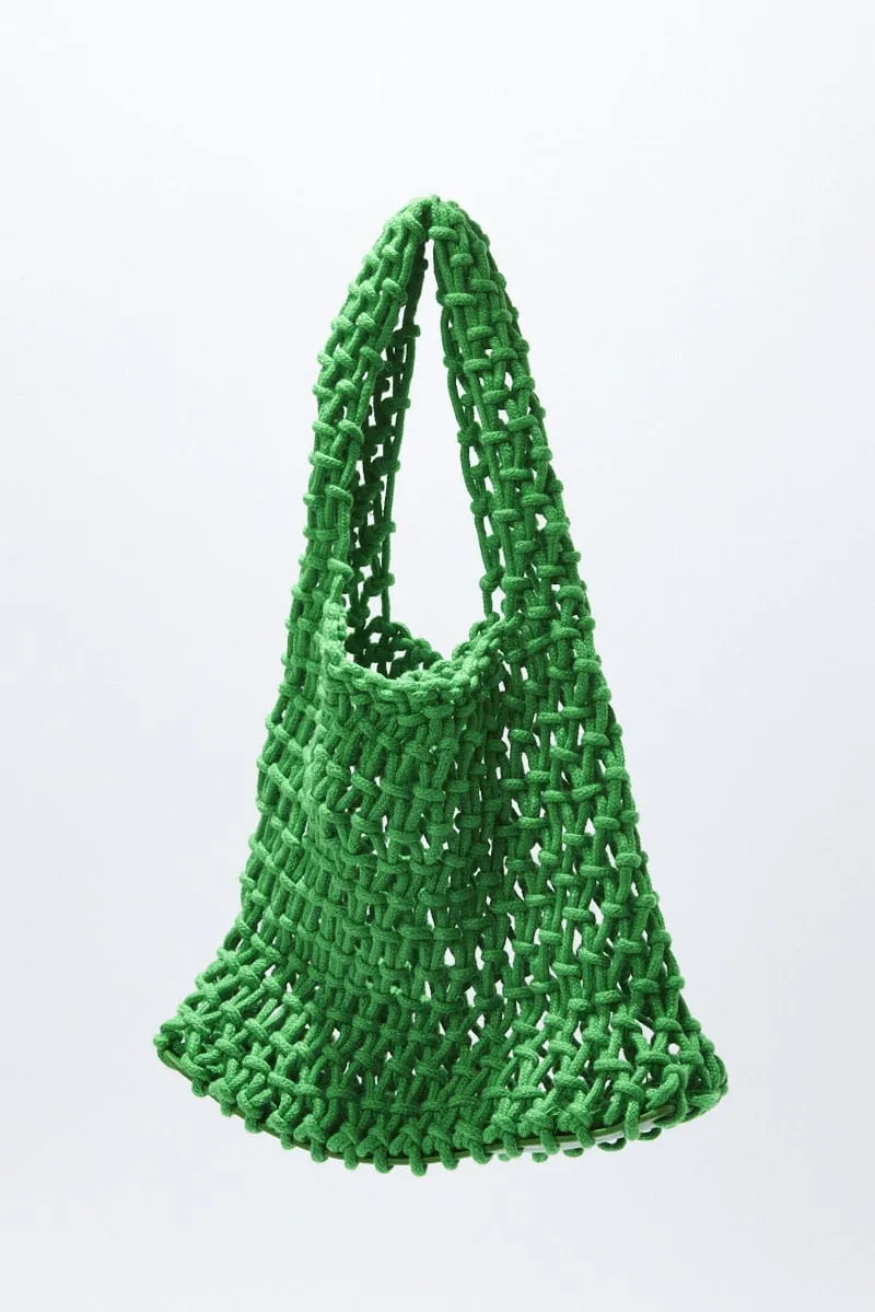 Green Crochet Bag