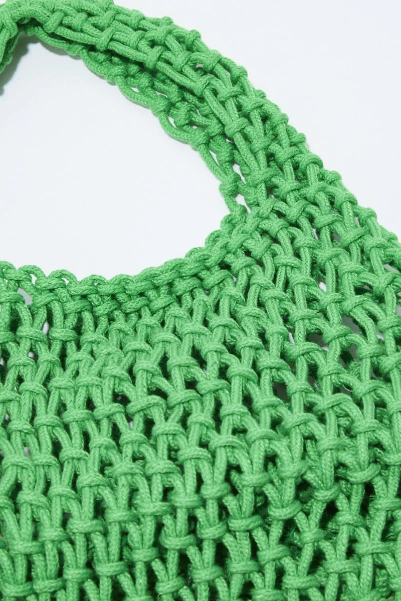 Green Crochet Bag
