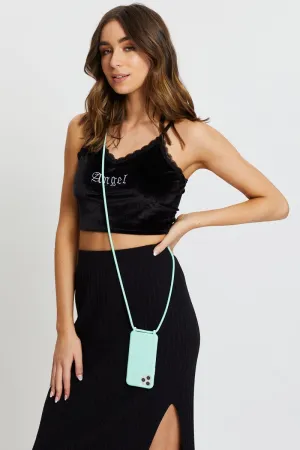 Green I Phone 11 Pro Smartphone Crossbody Bag
