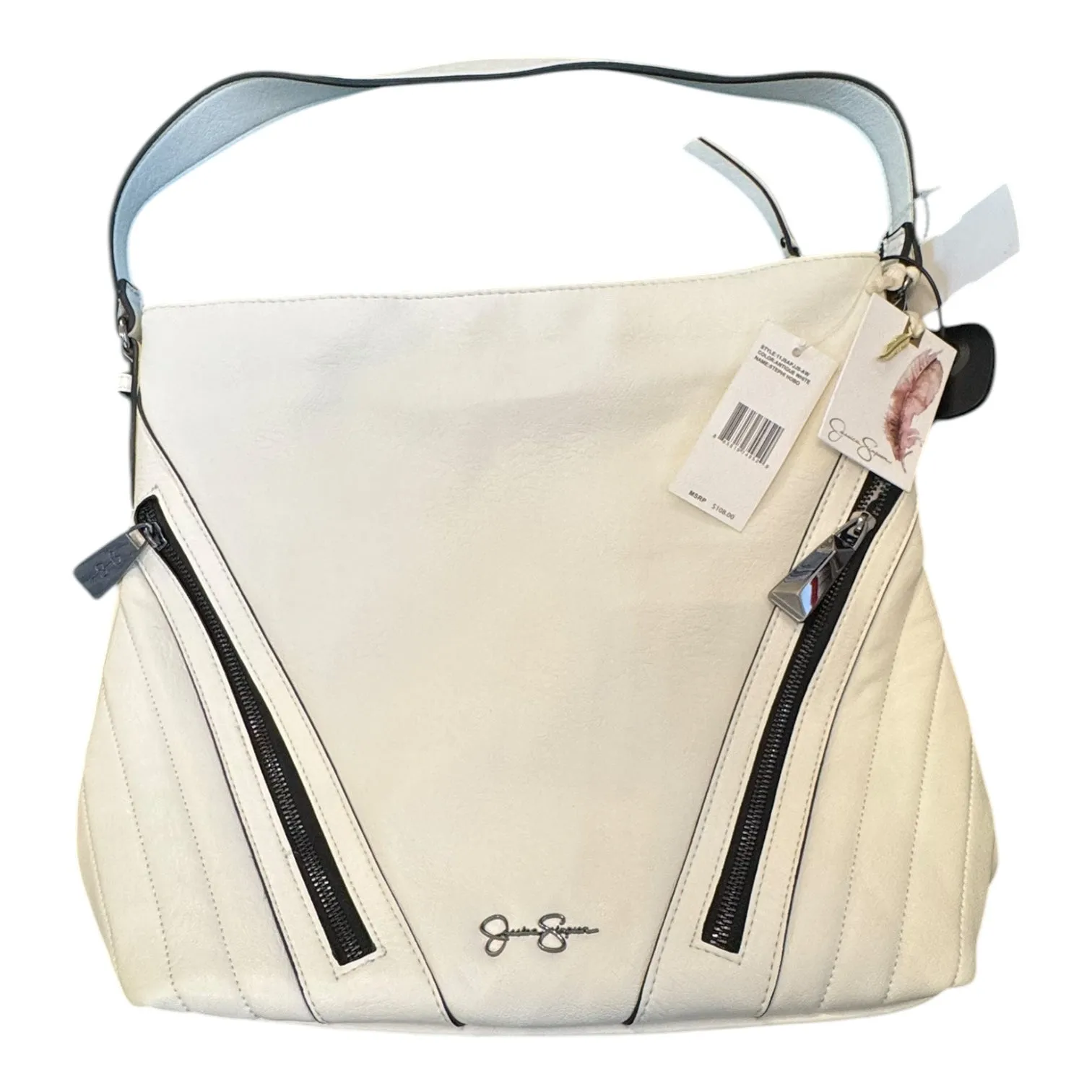 Handbag By Jessica Simpson In Cream, Size:Large