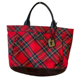 Handbag Designer By Dooney And Bourke In Plaid Pattern, Size:Large