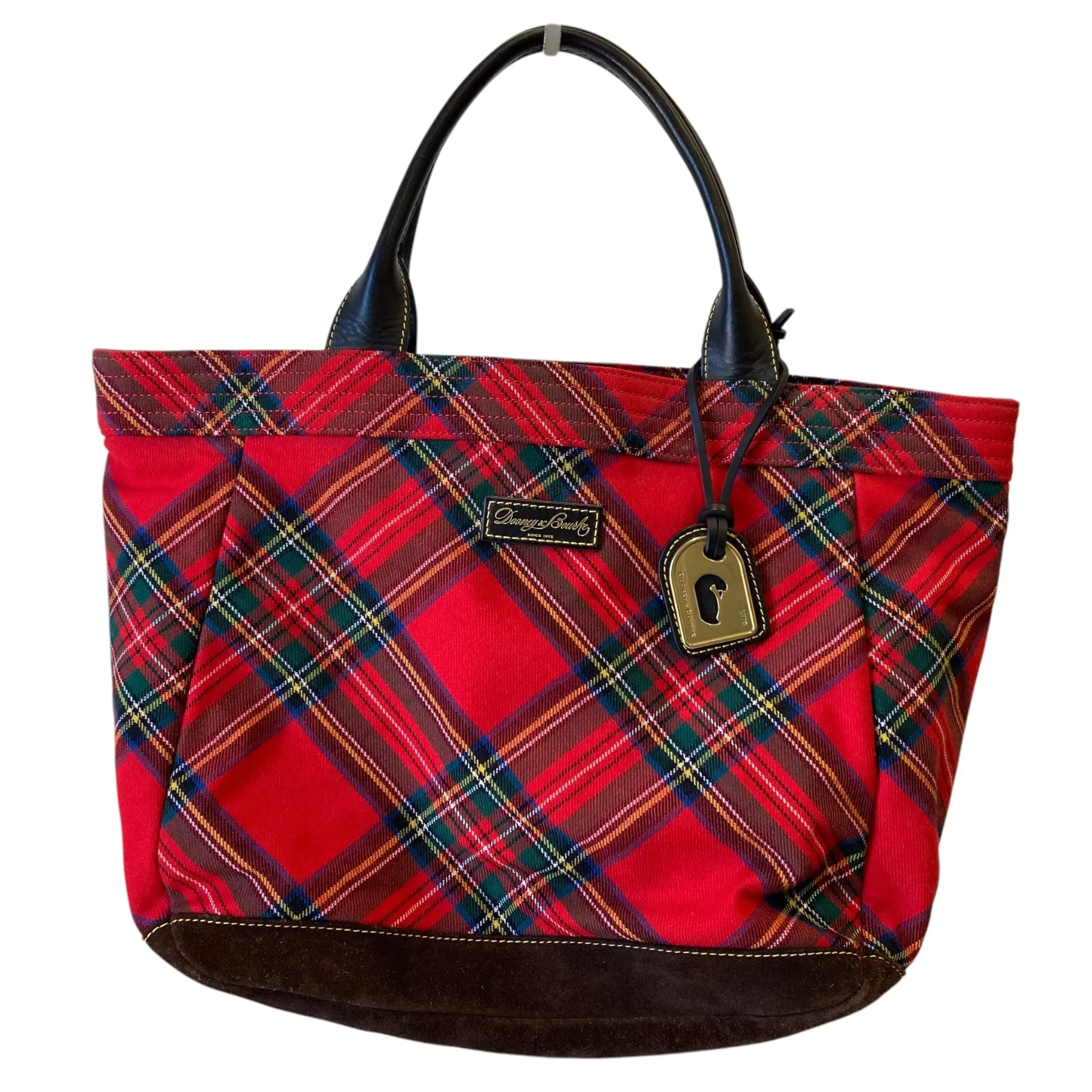 Handbag Designer By Dooney And Bourke In Plaid Pattern, Size:Large