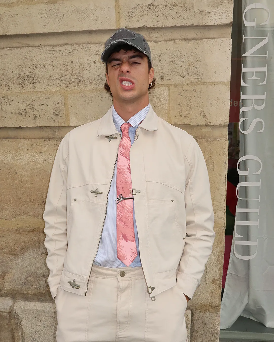 Heavy Canvas Trucker Jacket Offwhite