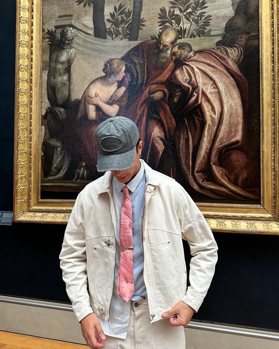Heavy Canvas Trucker Jacket Offwhite