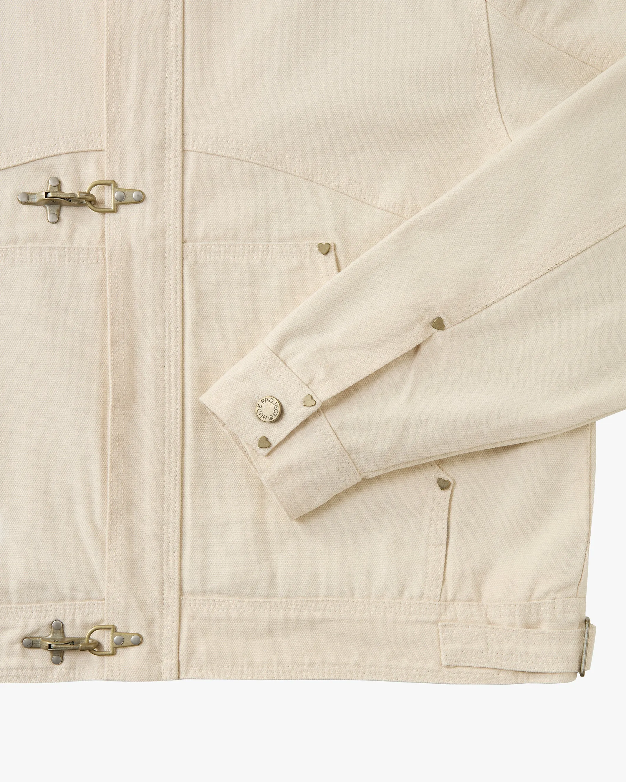 Heavy Canvas Trucker Jacket Offwhite