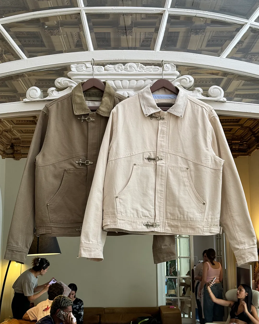 Heavy Canvas Trucker Jacket Offwhite