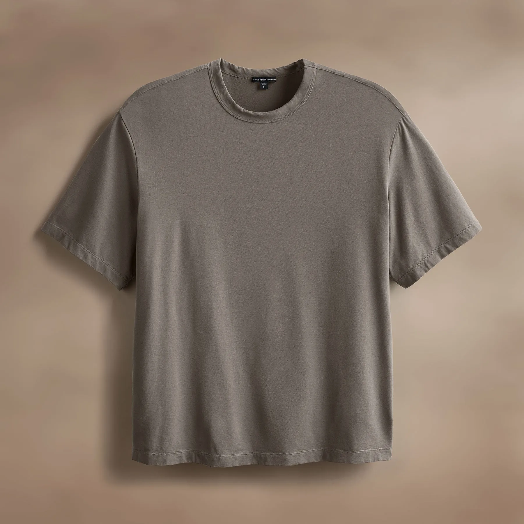 Heavy Luxe Jersey Oversized Crew - Granite