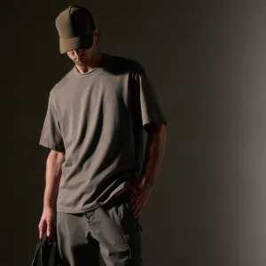 Heavy Luxe Jersey Oversized Crew - Granite